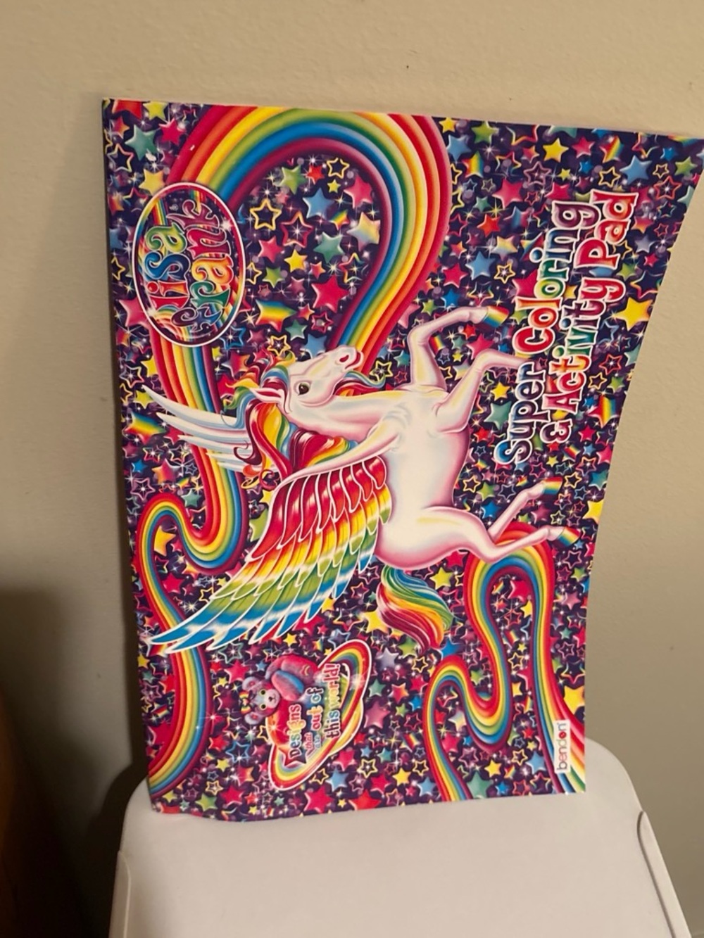 Lisa Frank Rainbow Winged Unicorn Wall Art in Multicolor